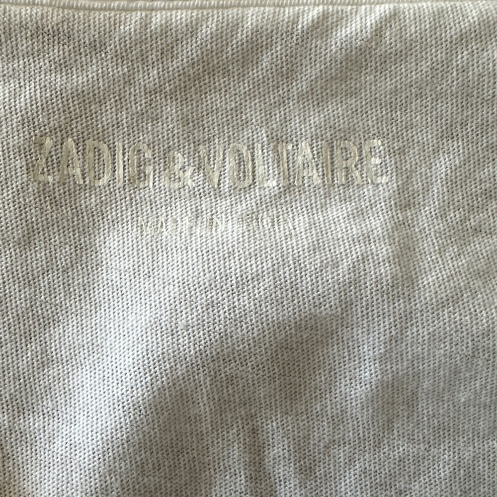 Zadig & Voltaire White Tee with strass ‘LOVE' Print - Picture 3 of 4